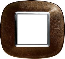 Рамка эллипс Legrand BTicino Аxial Axolute 2 мод Кожа Кофе  картинка